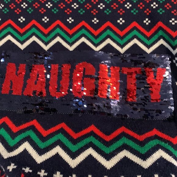 Rockin’ around ugly Christmas sweater naughty or nice size xl - Picture 3 of 6